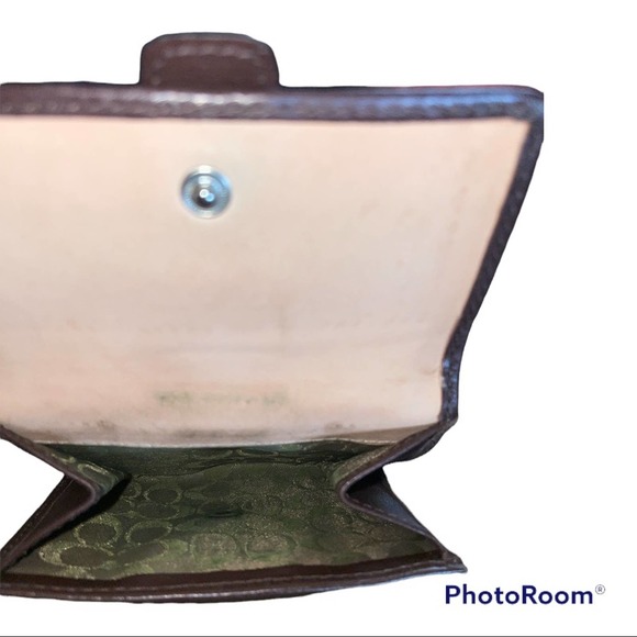 Coach Brown Silver Buckle Bifold Leather Wallet - Picture 5 of 5